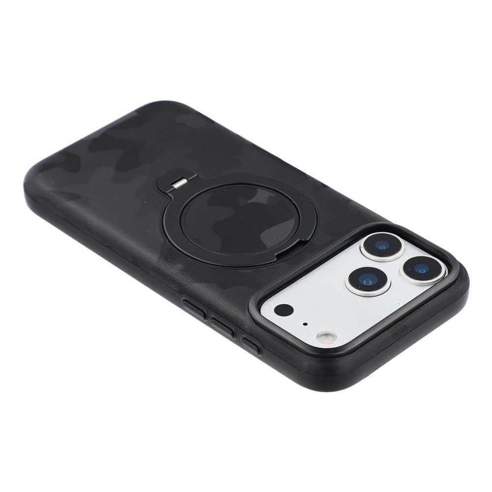JAUCASE for iPhone 18 Pro Max / 17 Pro Max Case Magnetic Rotating Kickstand Camouflage Pattern PC + TPU Phone Cover
