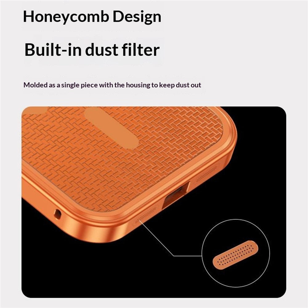 For iPhone 17 Pro Magnetic Case Heat Dissipation Snap-On Metal + PC Phone Cover