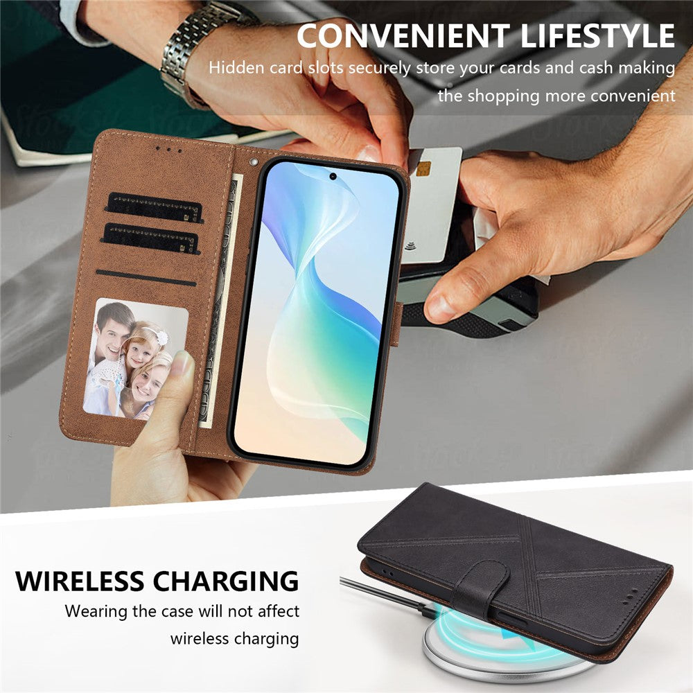 For iPhone 18 Pro Max / 17 Pro Max Case Diamond Stitch PU Leather Wallet Flip Phone Cover with Wrist Strap