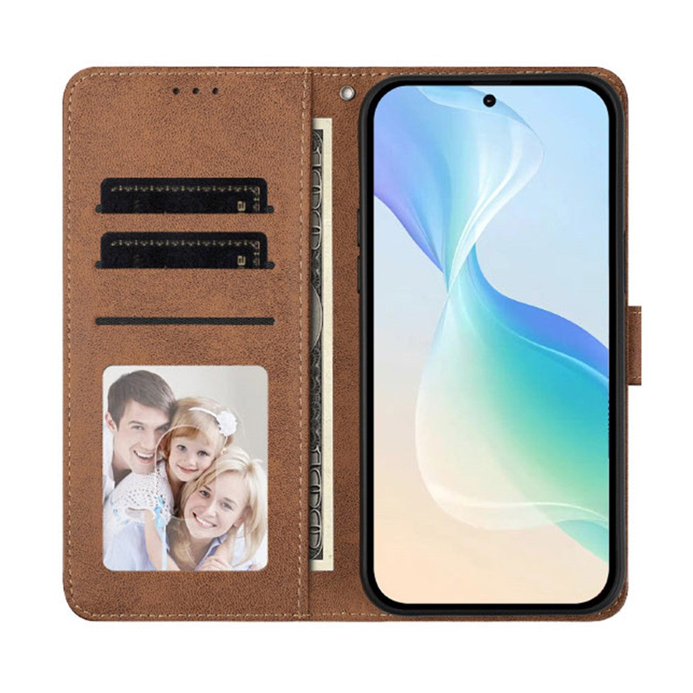 For iPhone 18 Pro Max / 17 Pro Max Case Wallet Flip Stand PU Leather Phone Cover with Wrist Strap