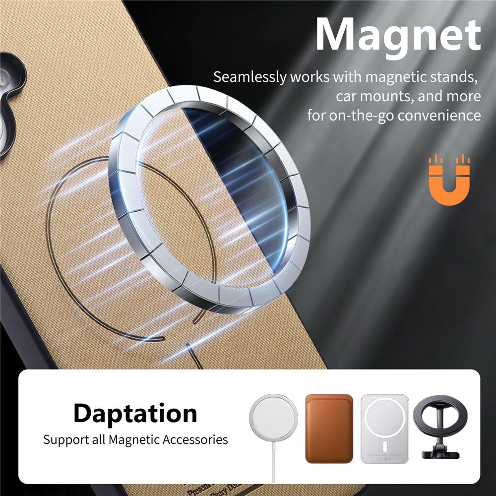 For iPhone 18 Pro Max  /  17 Pro Max Magnetic Case PU Leather + PC + TPU Anti-Scratch Back Cover with Detachable Card Holder