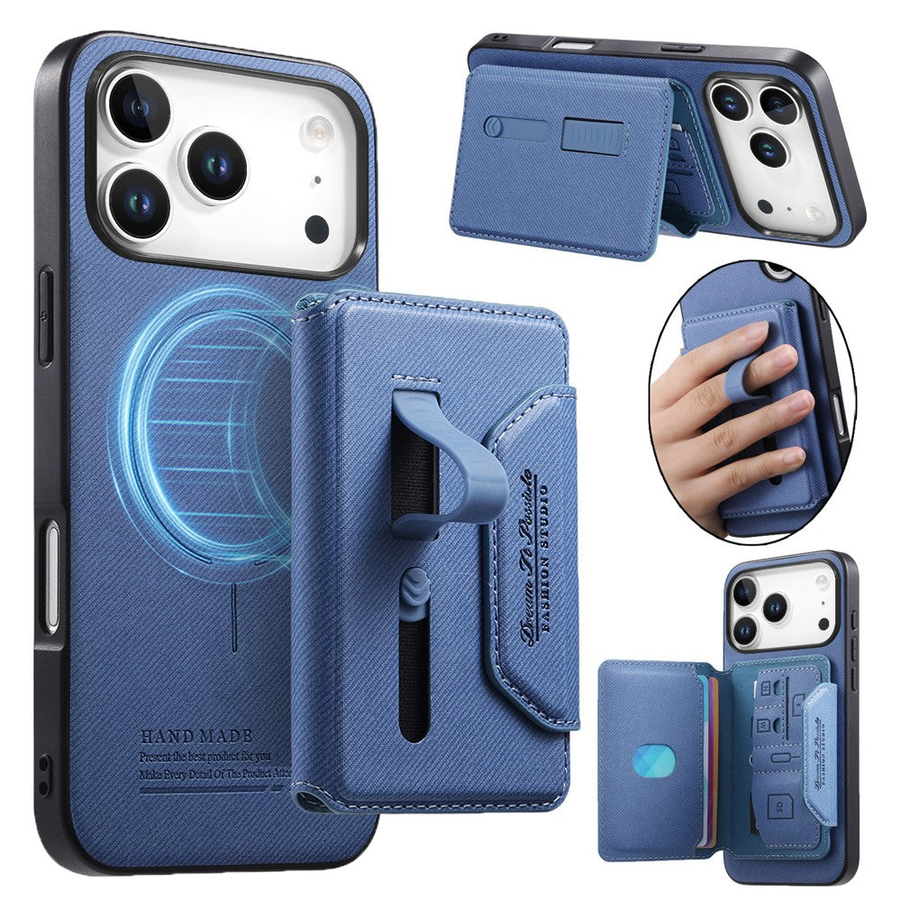 iPhone 18/17 Pro Max Leather Magnetic Case with Detachable Card Holder