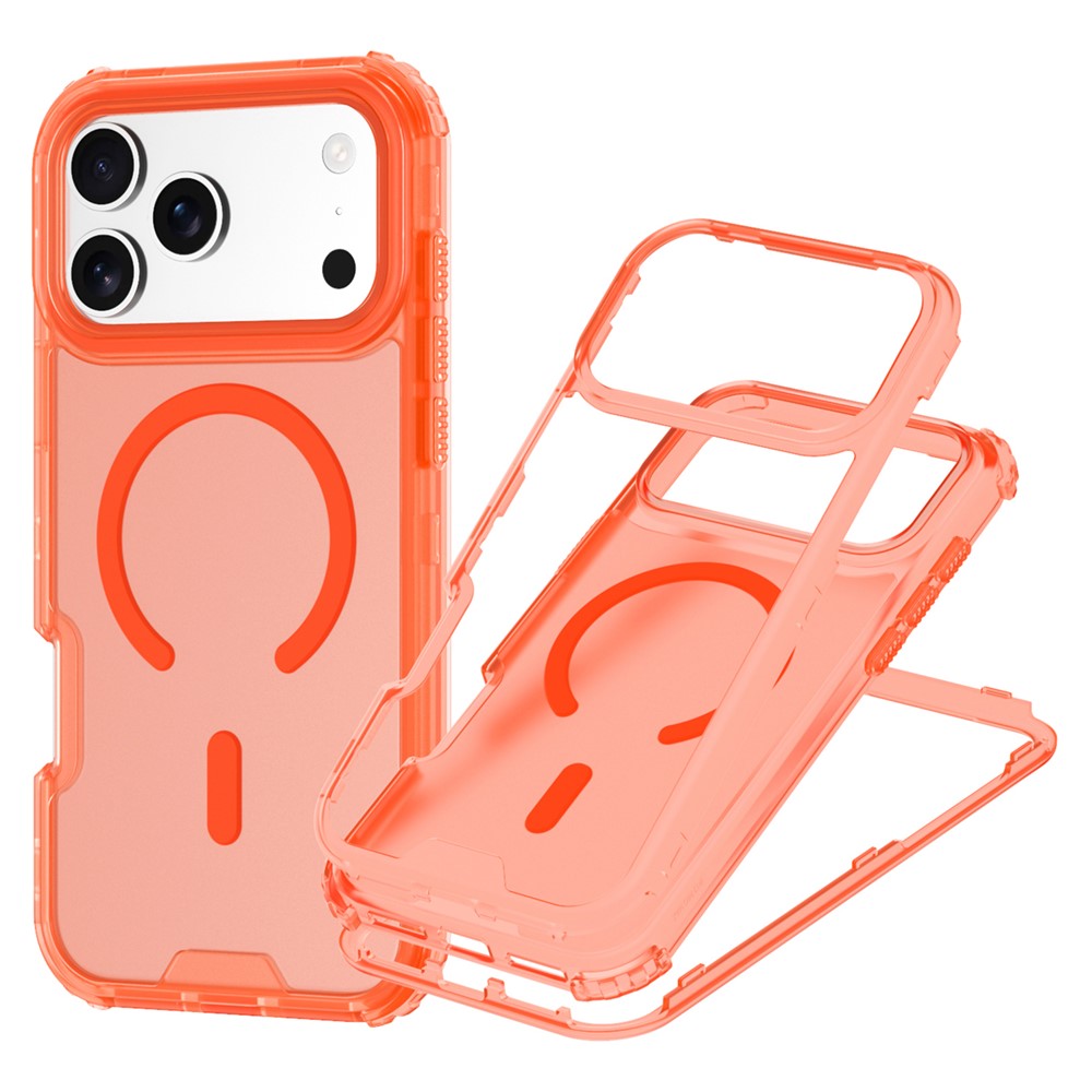 For iPhone 17 Pro Max Magnetic Case 2-in-1 PC + TPU Frosted Soft-Touch Phone Cover