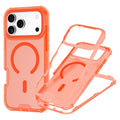 For iPhone 17 Pro Max Magnetic Case 2-in-1 PC + TPU Frosted Soft-Touch Phone Cover