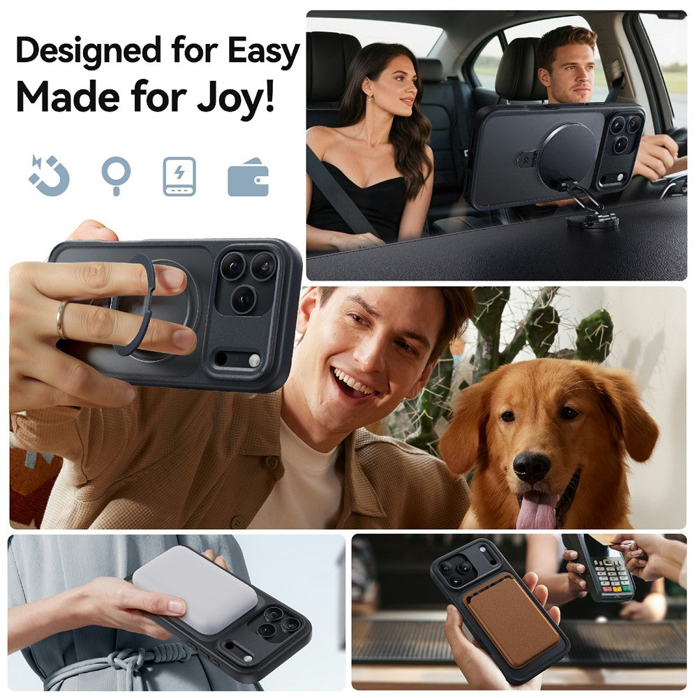 CASEKOO for iPhone 18 Pro Max / 17 Pro Max Case Magnetic Kickstand Translucent Matte PC + TPU Phone Cover Compatible with MagSafe