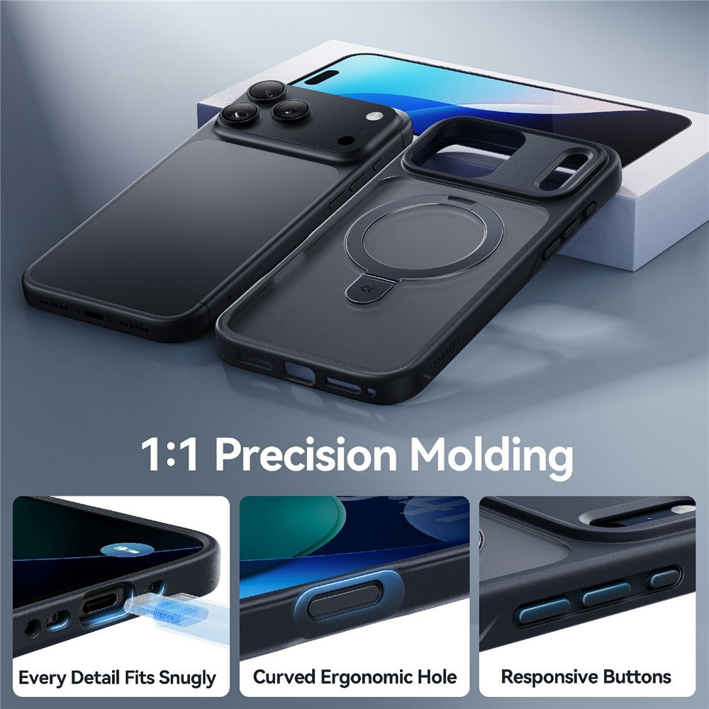 CASEKOO for iPhone 18 Pro / 17 Pro Case Magnetic Kickstand Translucent Matte PC + TPU Phone Cover Compatible with MagSafe