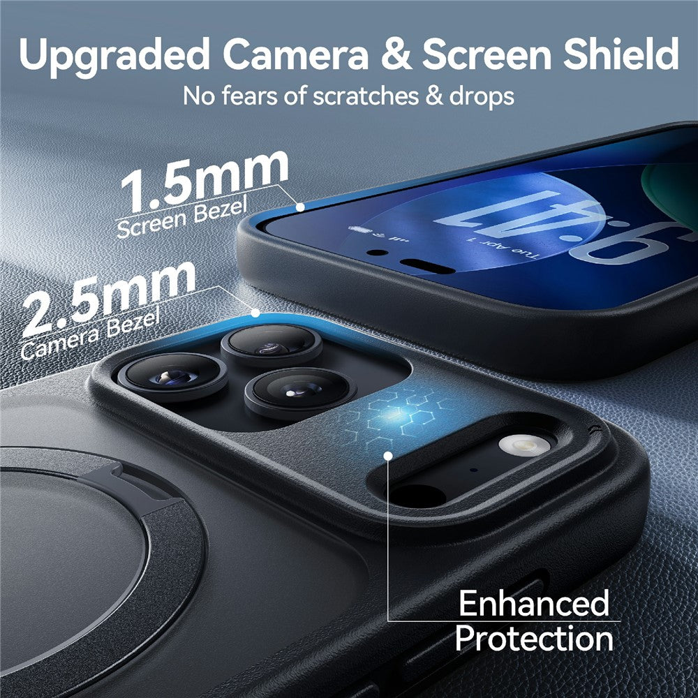 CASEKOO for iPhone 18 Pro / 17 Pro Case Magnetic Kickstand Translucent Matte PC + TPU Phone Cover Compatible with MagSafe