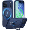 CASEKOO for iPhone 18 Pro / 17 Pro Case Magnetic Rotating Kickstand PC + TPU Matte Phone Cover