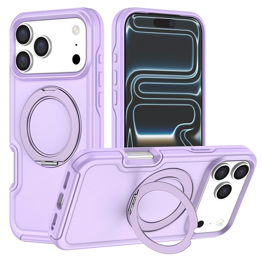 iPhone 17 Pro Max Dual-Layer Case with Rotating Kickstand