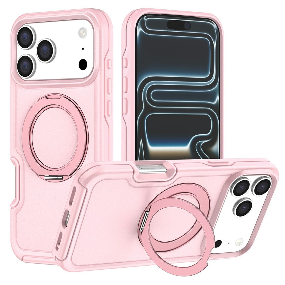iPhone 17 Pro Max Dual-Layer Case with Rotating Kickstand