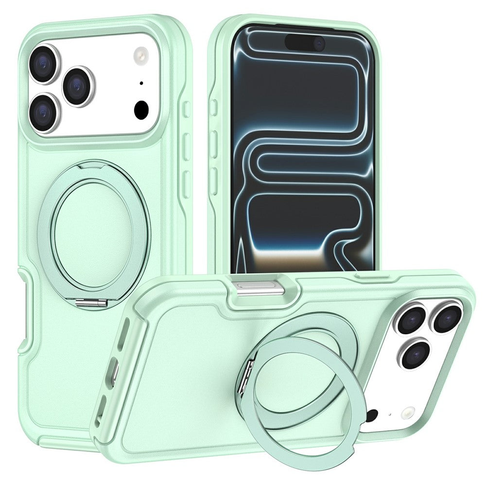 iPhone 17 Pro Max Dual-Layer Case with Rotating Kickstand