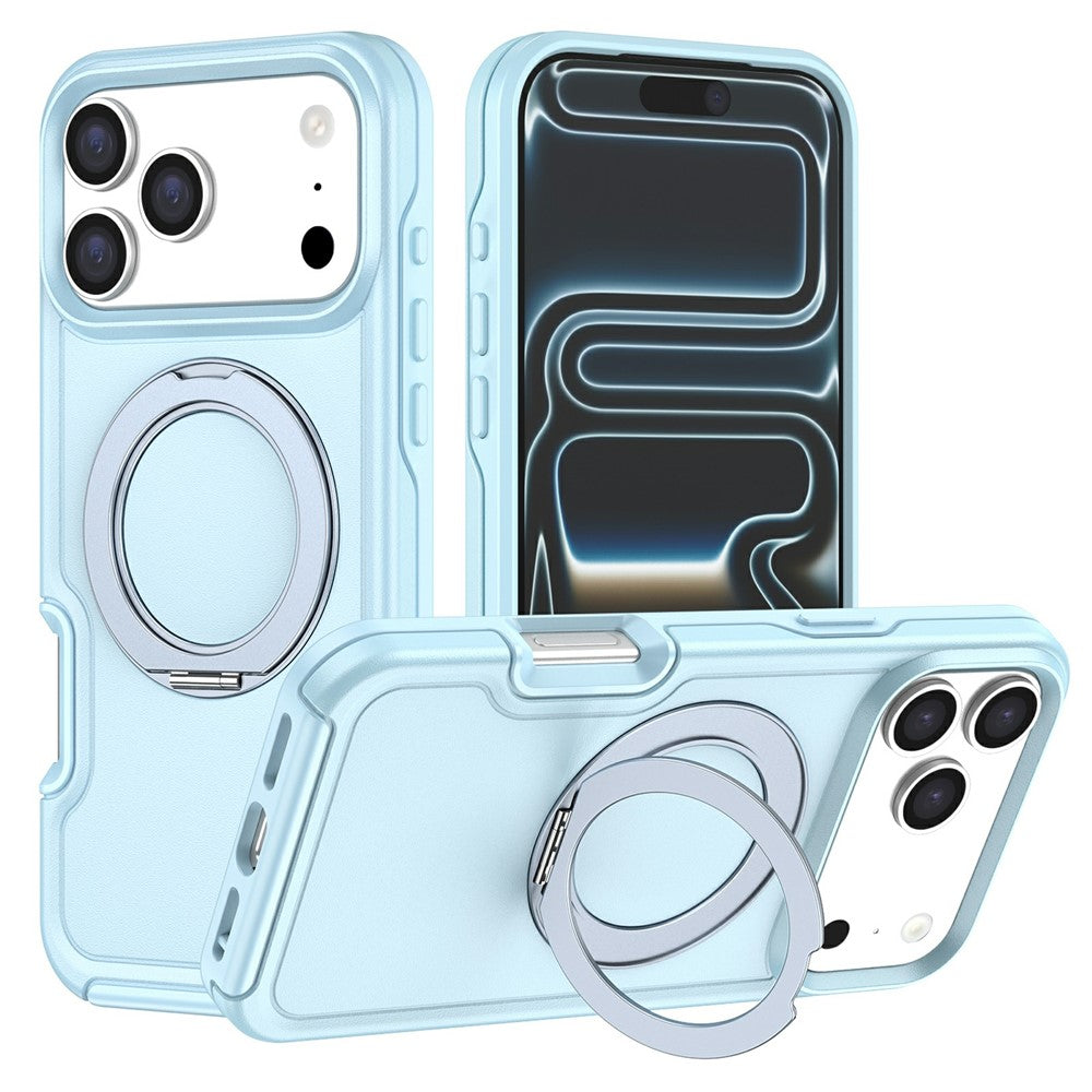 iPhone 17 Pro Dual-Layer Case with Rotating Kickstand