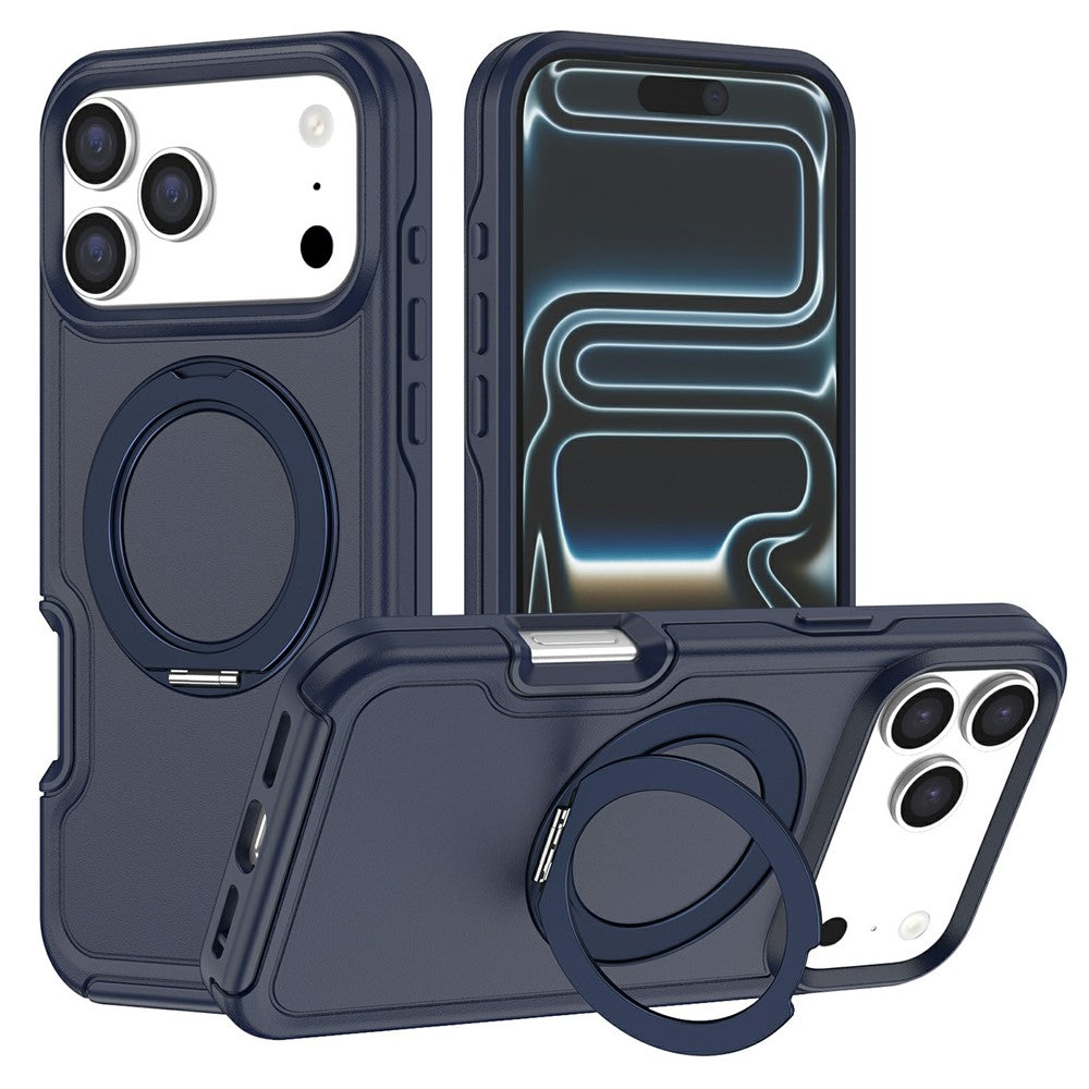 iPhone 17 Pro Dual-Layer Case with Rotating Kickstand