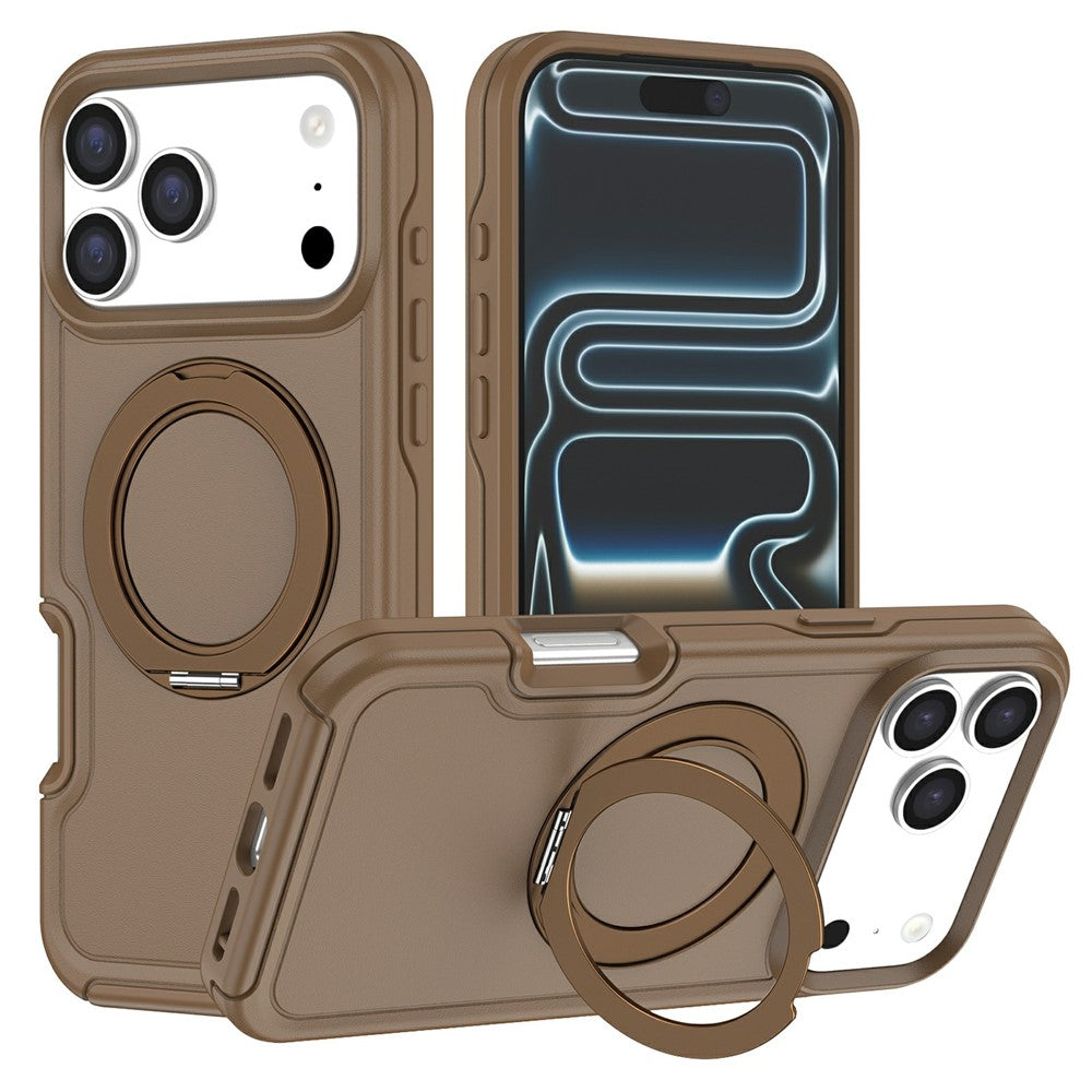 iPhone 17 Pro Dual-Layer Case with Rotating Kickstand