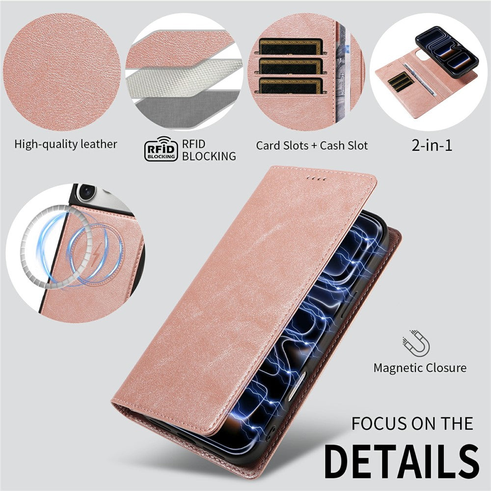For iPhone 18 Pro Max / 17 Pro Max Magnetic Case Detachable 2 in 1 Leather Wallet Phone Cover