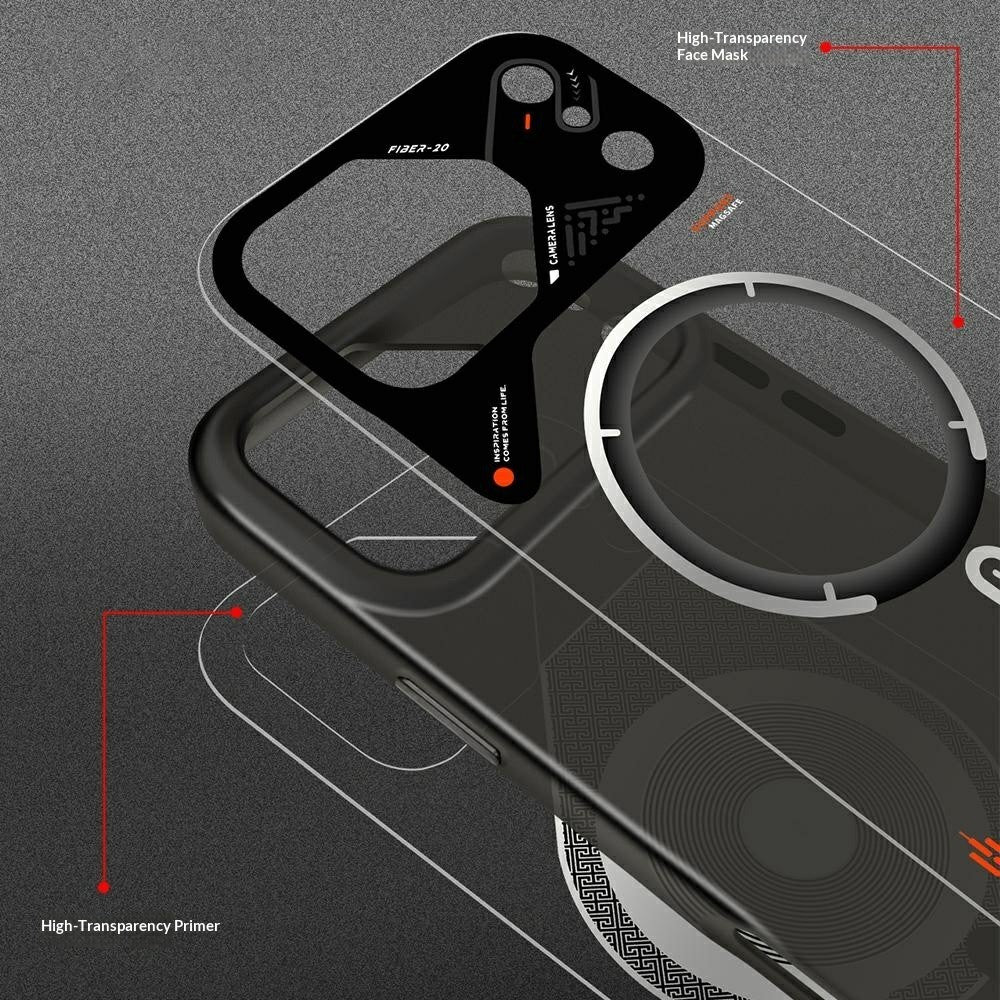 PAIKA For iPhone 17 Pro Max Magnetic Case 2 in 1 PC + TPU IMD Shockproof Phone Cover