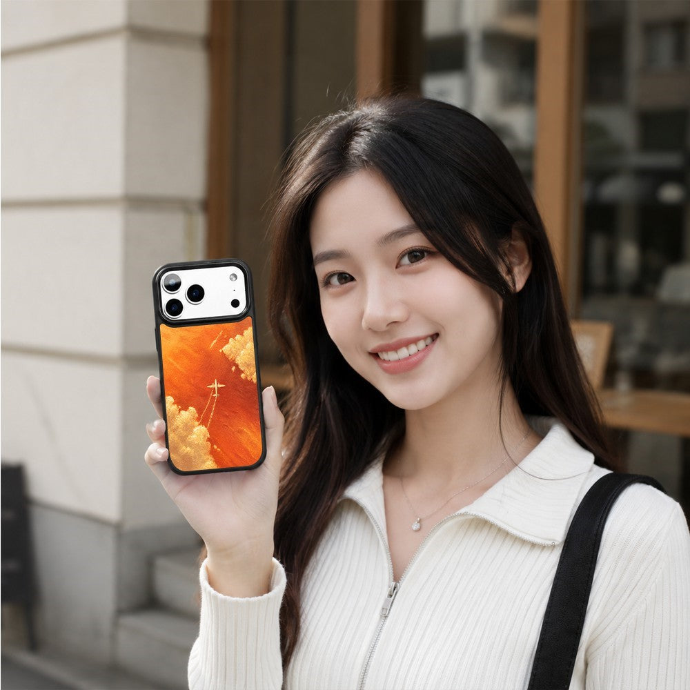 For iPhone 17 Pro Magnetic Case Five Elements Series UV Pattern Printing PC + Silicone Phone Cover