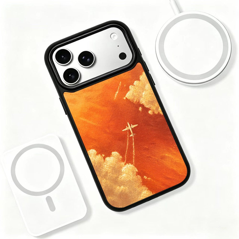 For iPhone 17 Pro Max Magnetic Case Five Elements Series UV Pattern Printing PC + Silicone Phone Cover