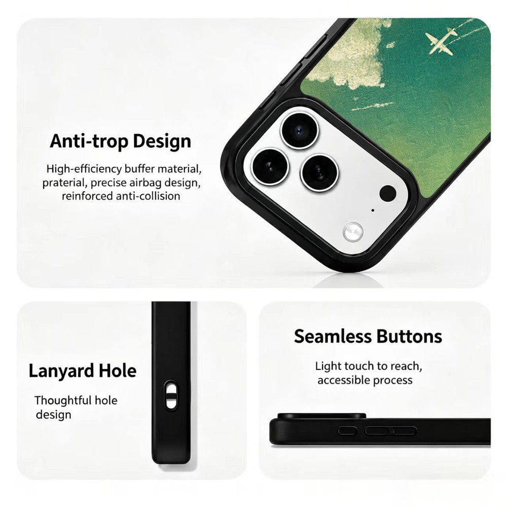 For iPhone 17 Pro Max Magnetic Case Five Elements Series UV Pattern Printing PC + Silicone Phone Cover (B)