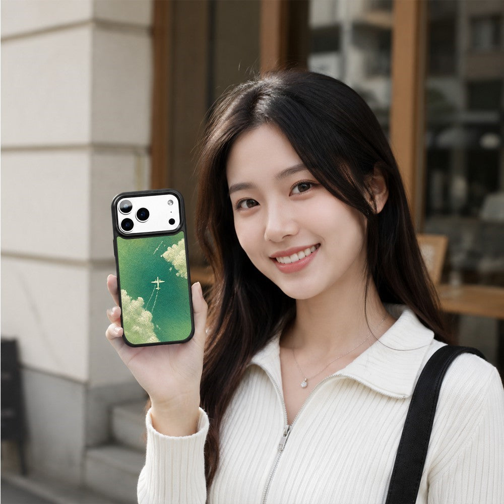 For iPhone 17 Pro Max Magnetic Case Five Elements Series UV Pattern Printing PC + Silicone Phone Cover (B)