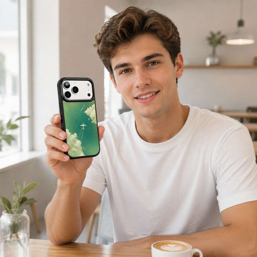 For iPhone 17 Pro Max Magnetic Case Five Elements Series UV Pattern Printing PC + Silicone Phone Cover (B)