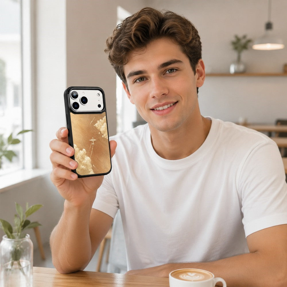 For iPhone 17 Pro Magnetic Case Five Elements Series UV Pattern Printing PC + Silicone Phone Cover (C)