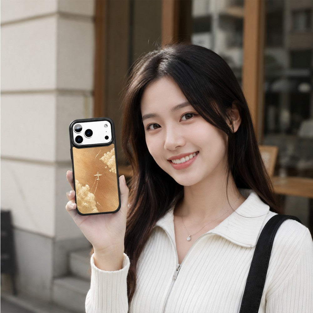 For iPhone 17 Pro Max Magnetic Case Five Elements Series UV Pattern Printing PC + Silicone Phone Cover (C)