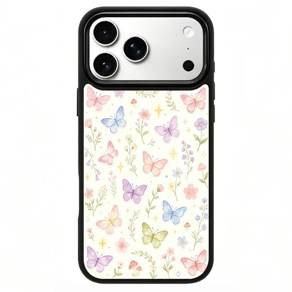 For iPhone 17 Pro Max Magnetic Case Sweet Garden Art Series UV Pattern Print PC + Silicone Phone Cover