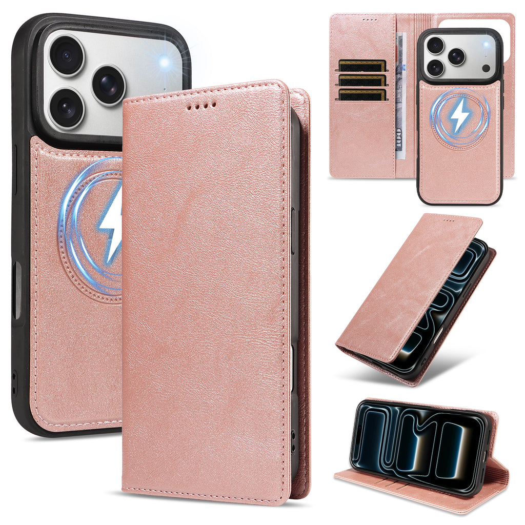 For iPhone 18 Pro / iPhone 17 Pro Magnetic Case Detachable 2 in 1 Leather Wallet Phone Cover
