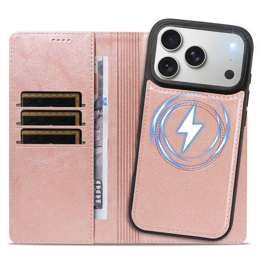For iPhone 18 Pro / iPhone 17 Pro Magnetic Case Detachable 2 in 1 Leather Wallet Phone Cover
