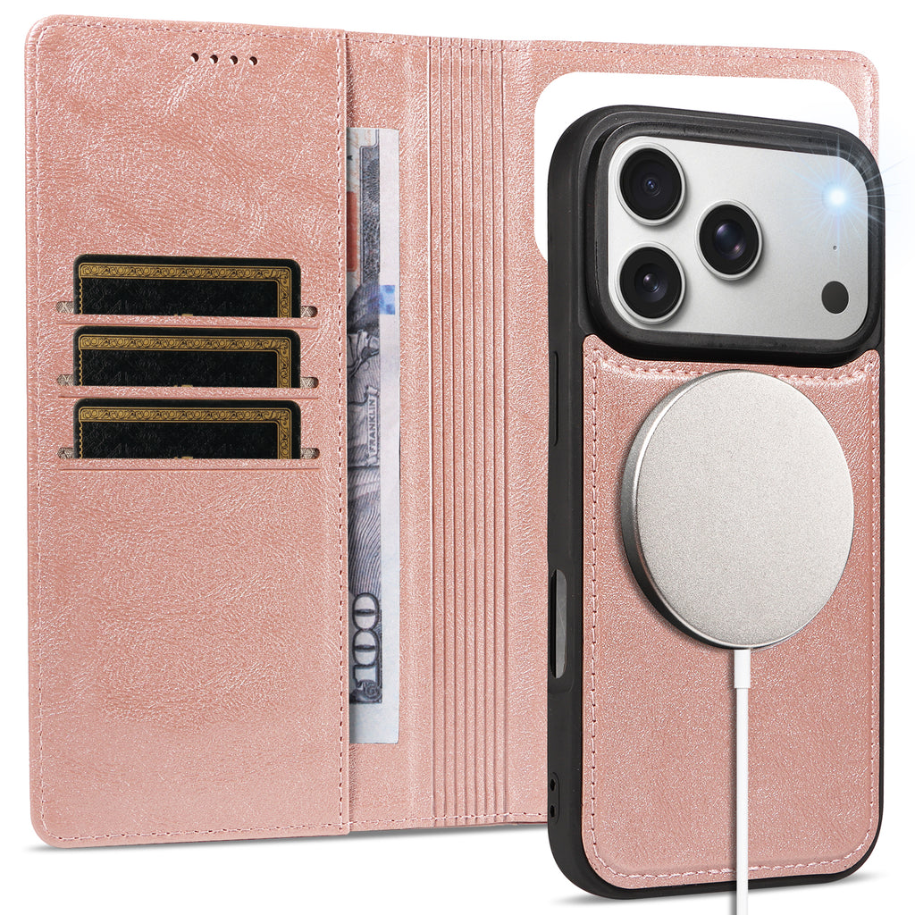 For iPhone 18 Pro / iPhone 17 Pro Magnetic Case Detachable 2 in 1 Leather Wallet Phone Cover