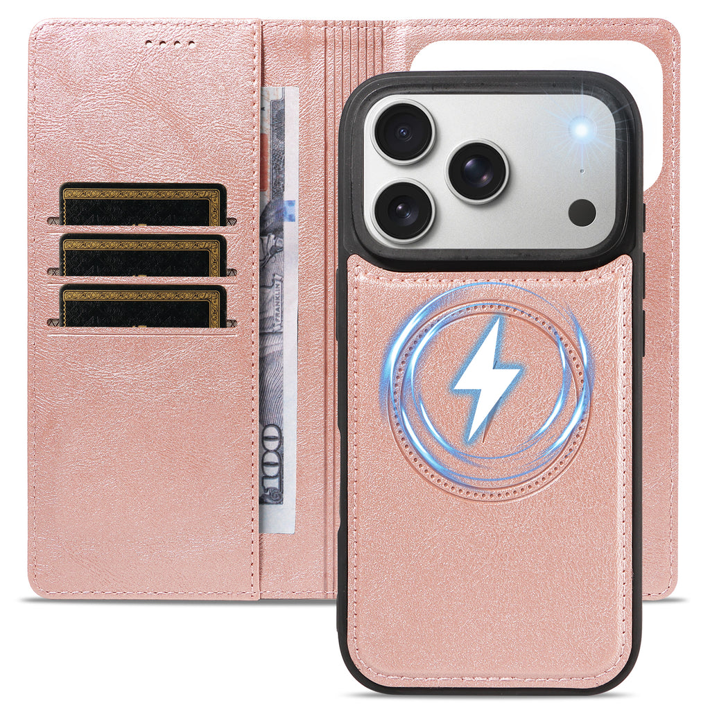 For iPhone 18 Pro / iPhone 17 Pro Magnetic Case Detachable 2 in 1 Leather Wallet Phone Cover