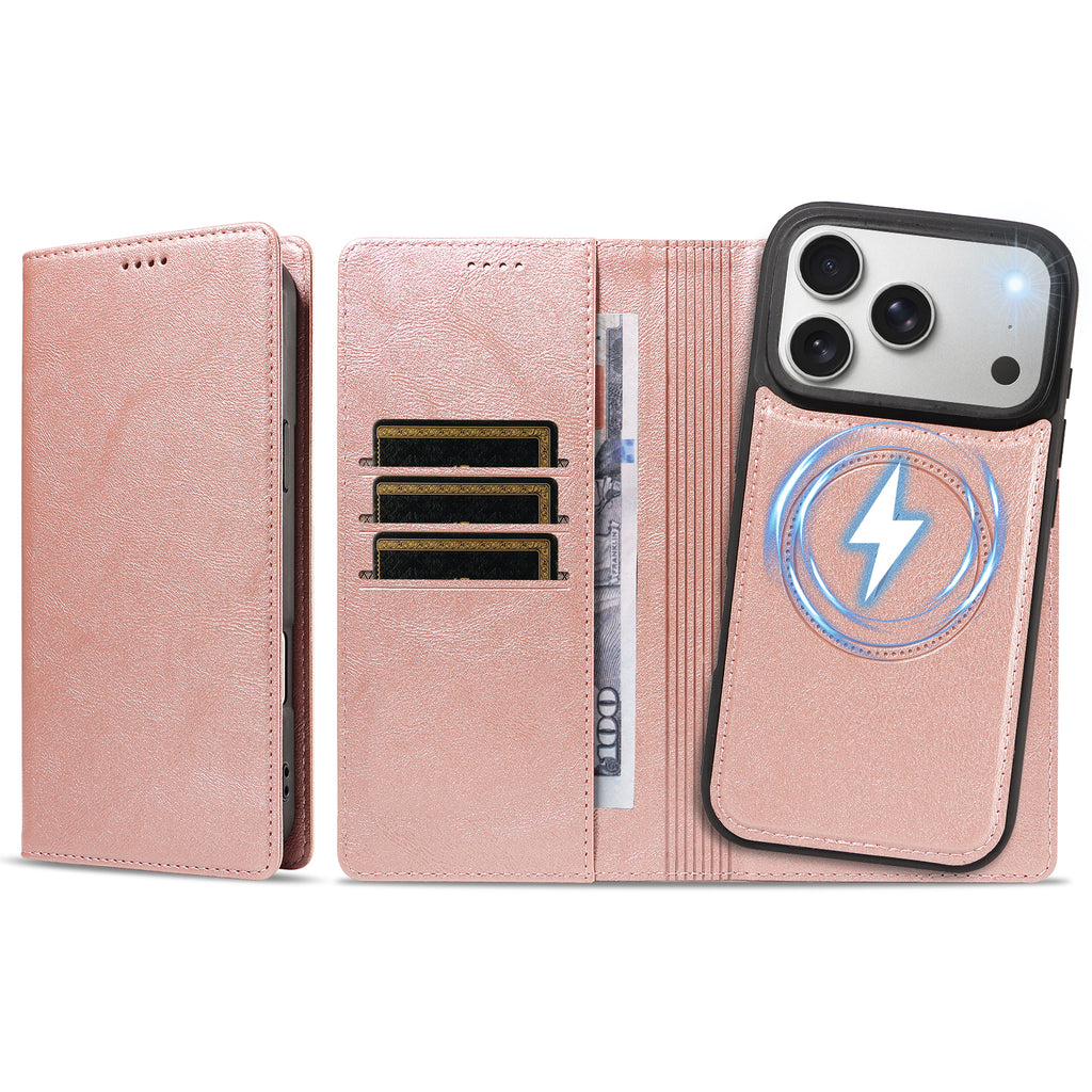 For iPhone 18 Pro / iPhone 17 Pro Magnetic Case Detachable 2 in 1 Leather Wallet Phone Cover