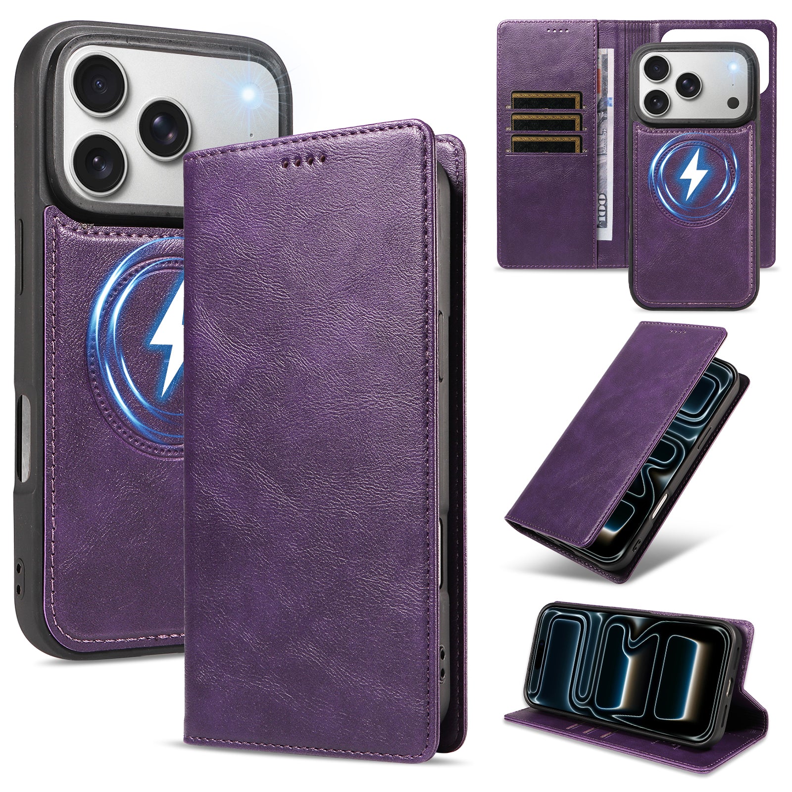 iPhone 18/17 Pro Detachable 2-in-1 Leather Wallet Case