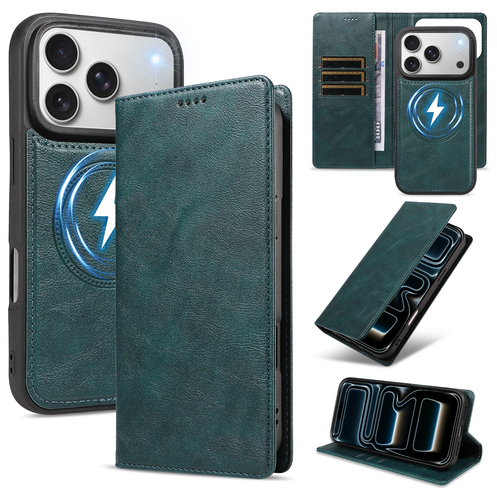 For iPhone 18 Pro / iPhone 17 Pro Magnetic Case Detachable 2 in 1 Leather Wallet Phone Cover