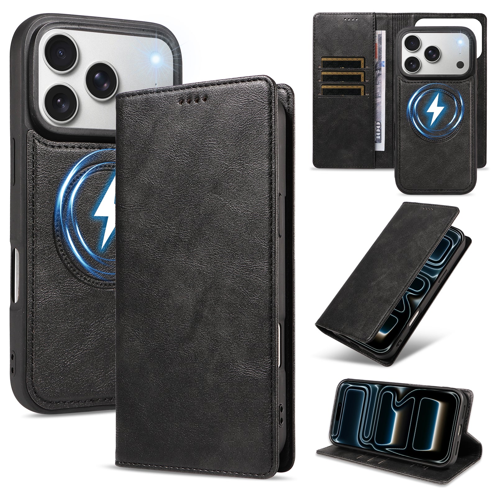 iPhone 18/17 Pro Detachable 2-in-1 Leather Wallet Case