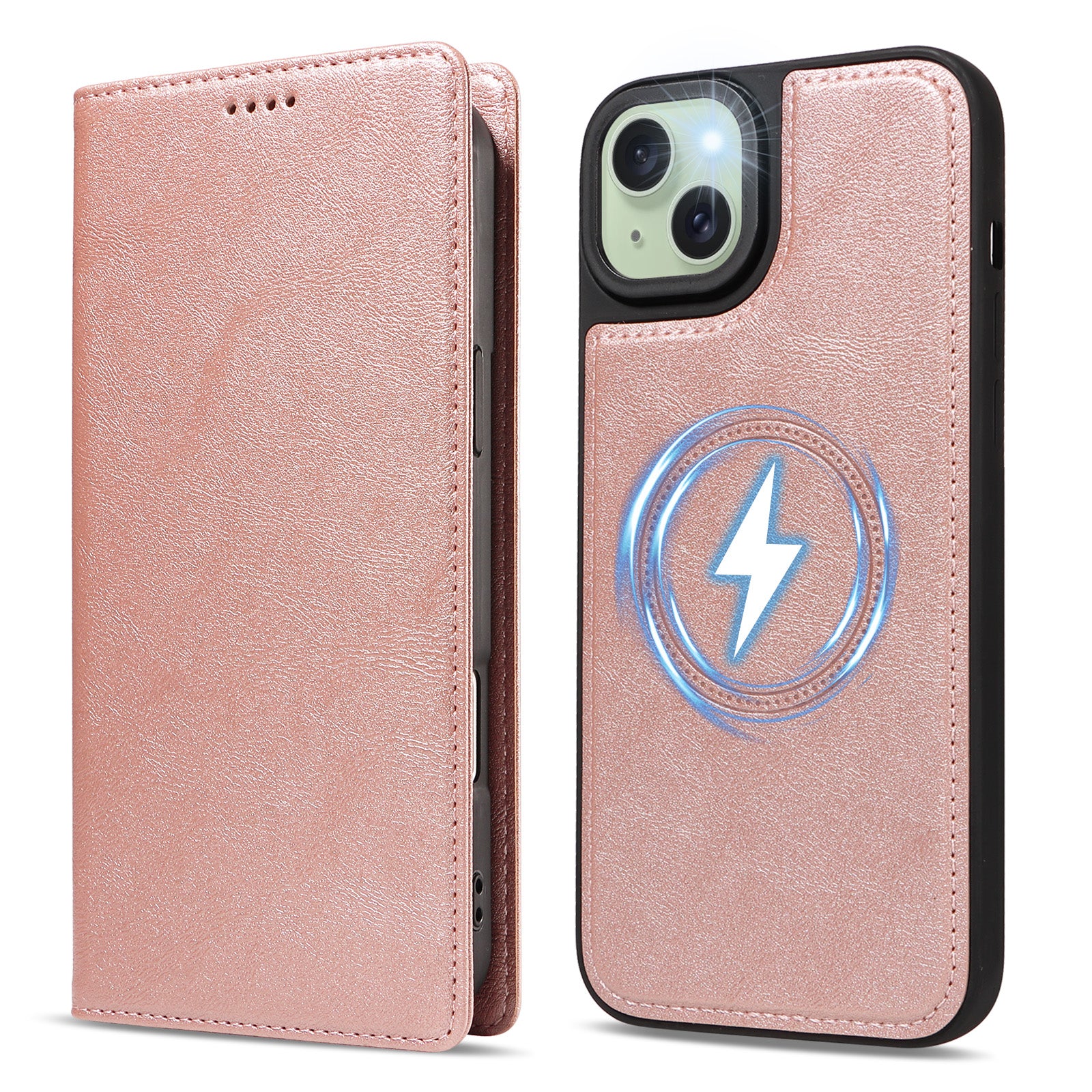 For iPhone 15 Plus Magnetic Case Detachable 2 in 1 Leather Wallet Phone Cover