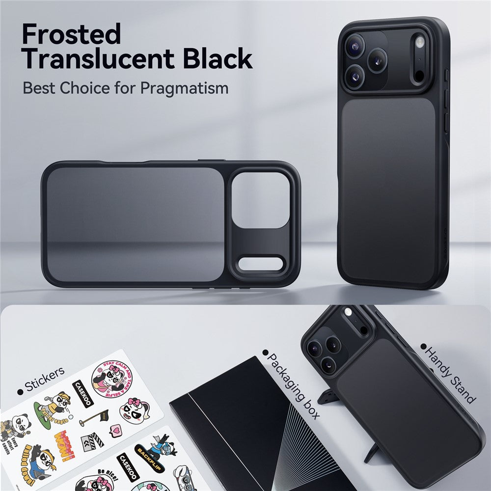 CASEKOO for iPhone 18 Pro Max / 17 Pro Max Case PC + TPU Matte Finish Anti-Fingerprint Phone Cover