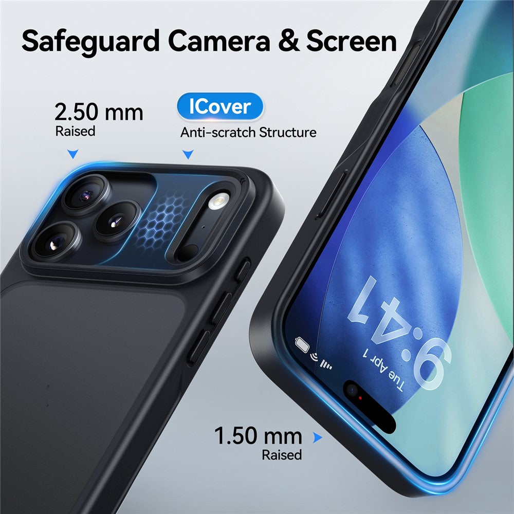 CASEKOO for iPhone 18 Pro / 17 Pro Case PC + TPU Matte Finish Anti-Fingerprint Phone Cover