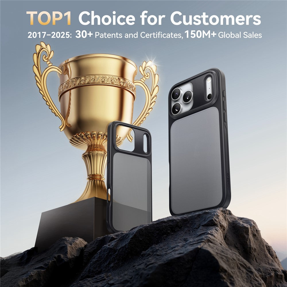 CASEKOO for iPhone 18 Pro / 17 Pro Case PC + TPU Matte Finish Anti-Fingerprint Phone Cover