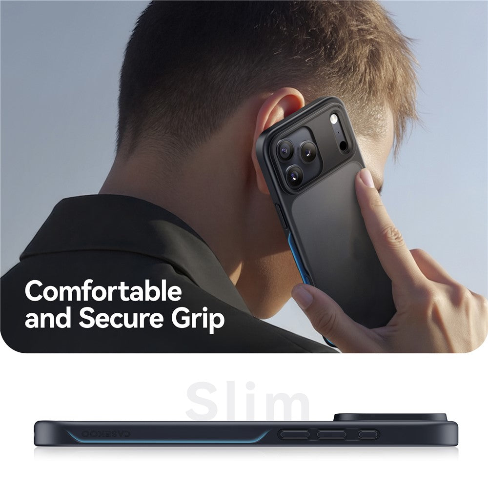 CASEKOO for iPhone 18 Pro / 17 Pro Case PC + TPU Matte Finish Anti-Fingerprint Phone Cover
