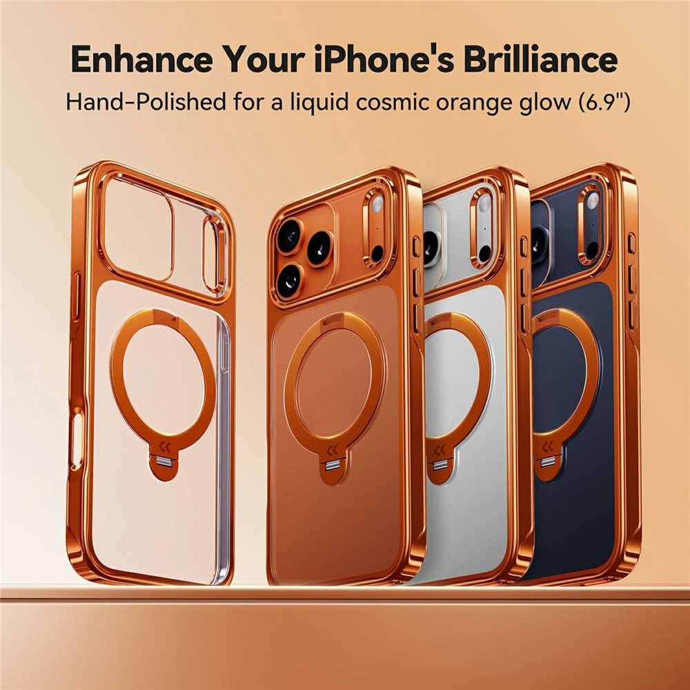 CASEKOO for iPhone 18 Pro / 17 Pro Case Rotating Magnetic Kickstand TPE + TPU Shockproof Phone Cover