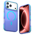 For iPhone 18 Pro Max / 17 Pro Max Magnetic Case Color Blocking PC + TPU Anti-Fingerprint Phone Cover - Orange