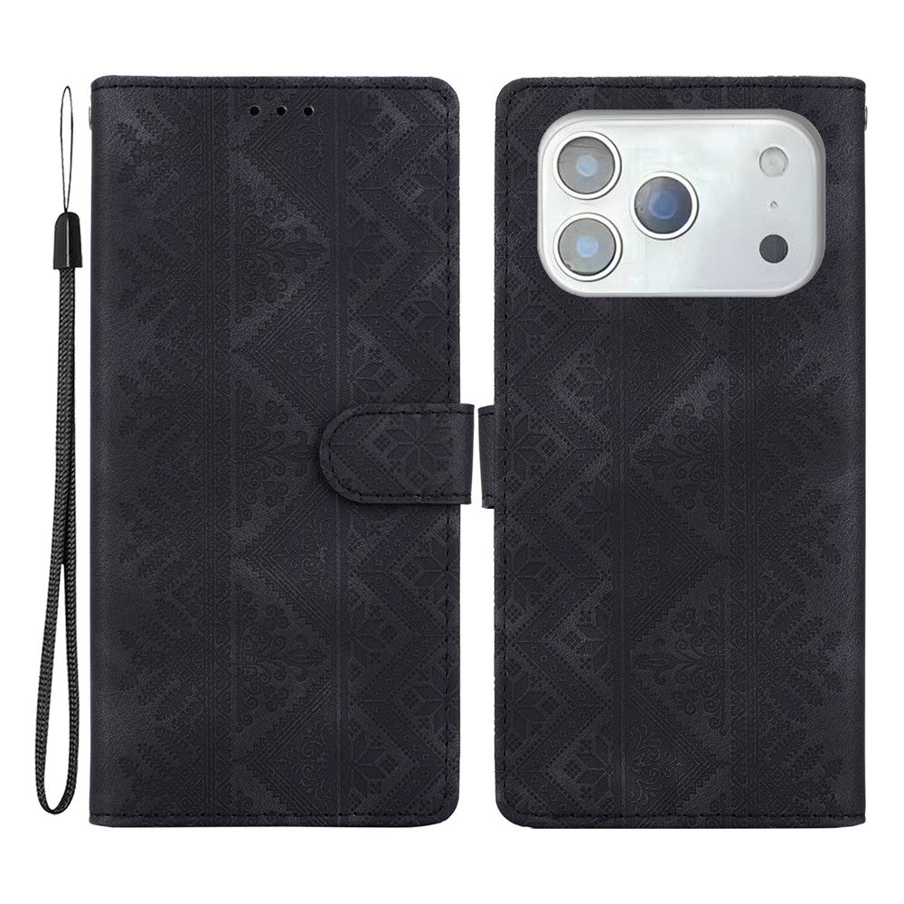 iPhone 18/17 Pro Max Ethnic Pattern Leather Wallet Case