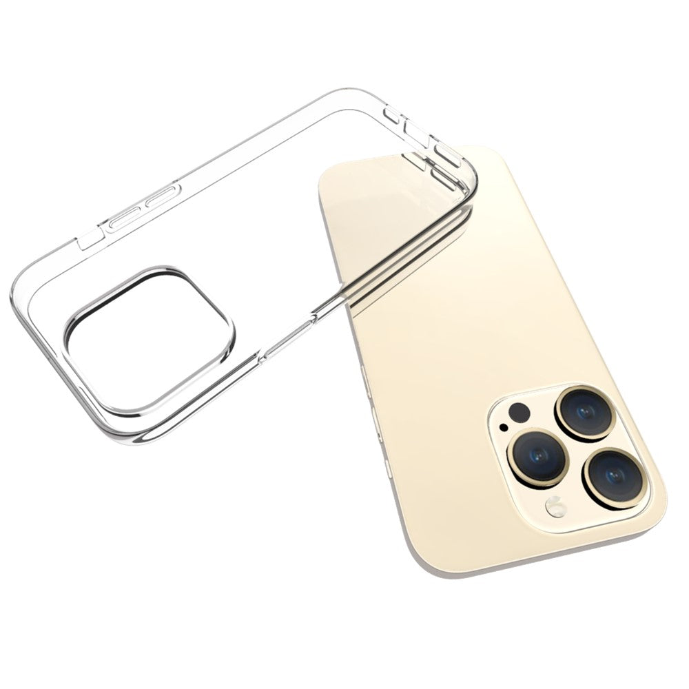 Watermark-Free TPU Phone Case for iPhone 15 Pro Drop Resistant Glossy Cell Phone Cover Shell