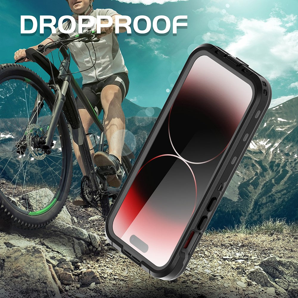 SHELLBOX Dot+ Series IP68 Waterproof Case for iPhone 15 Pro Magnetic PC+TPU Clear Phone Cover Compatible with MagSafe