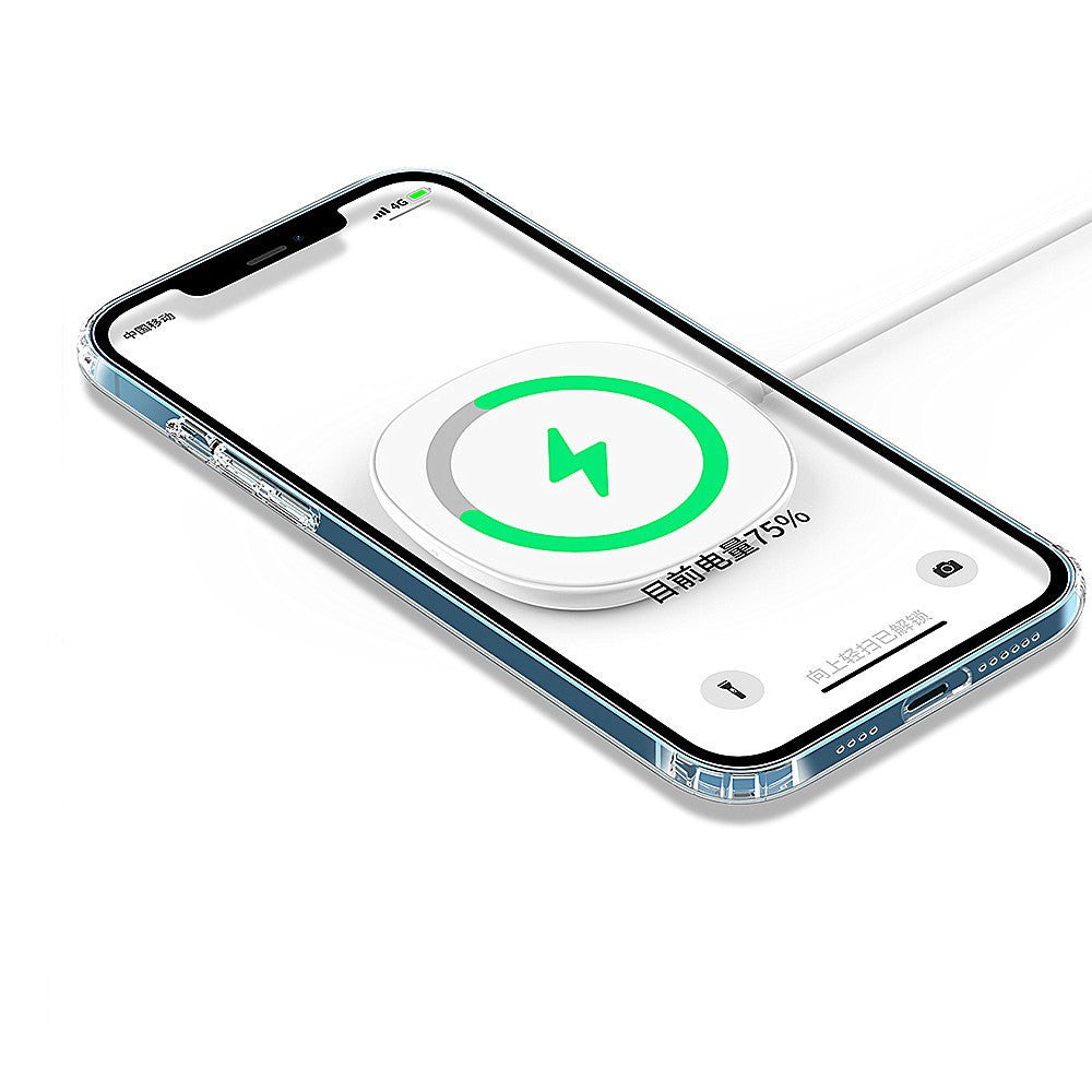 For iPhone 15 Pro Max Mobile Phone Case Clear Design Magnetic Ring Acrylic+TPU Phone Shell Cover Compatible with MagSafe