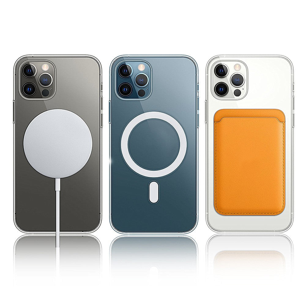 For iPhone 15 Pro Max Mobile Phone Case Clear Design Magnetic Ring Acrylic+TPU Phone Shell Cover Compatible with MagSafe