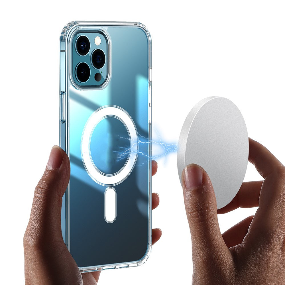 Phone Case Cover for iPhone 15 Pro , Compatible with MagSafe Magnetic Ring HD Clear Acrylic+TPU Phone Shell