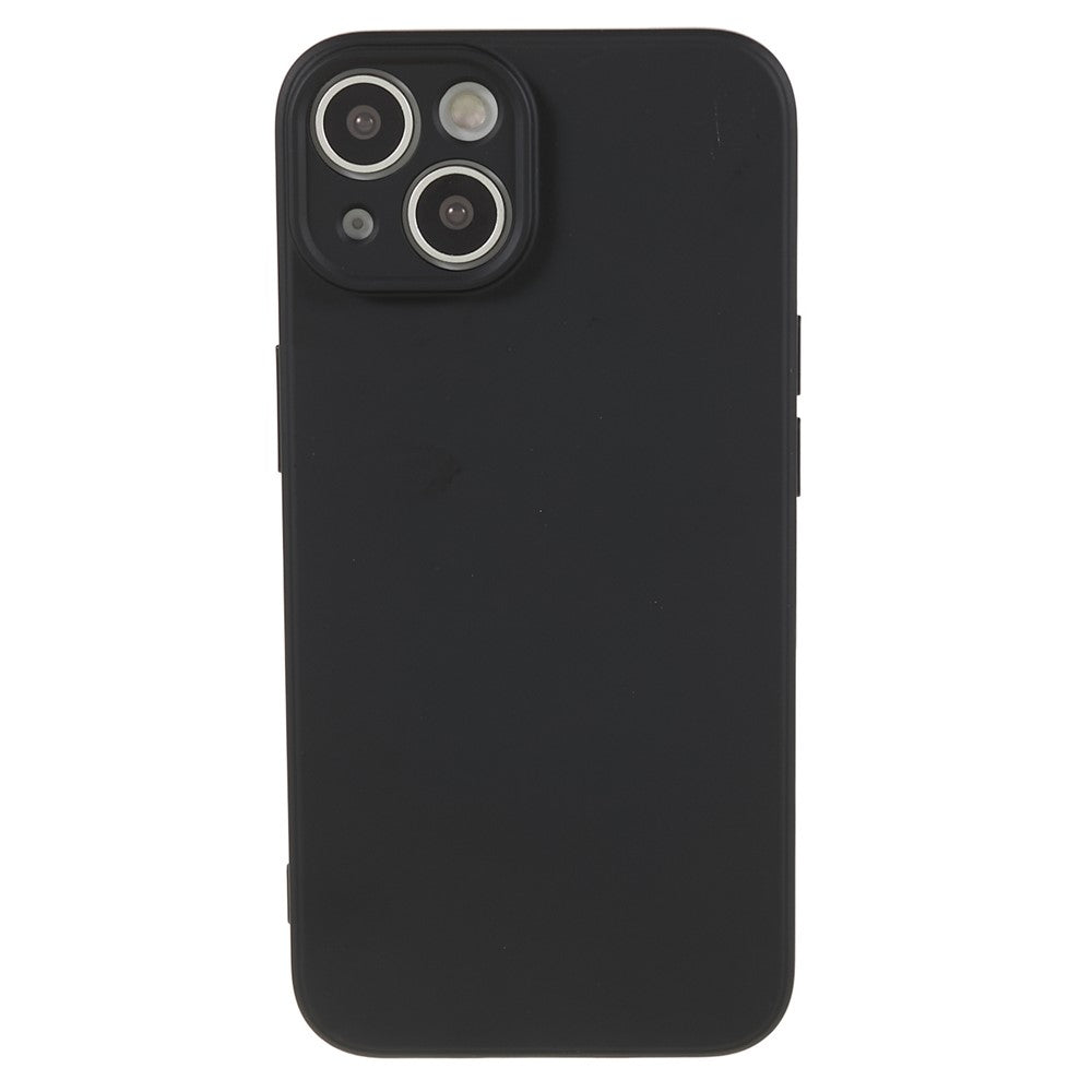 Fiber Lining Shell for iPhone 15 Candy Color Anti-Drop TPU Phone Case Rubberized Phone Cover